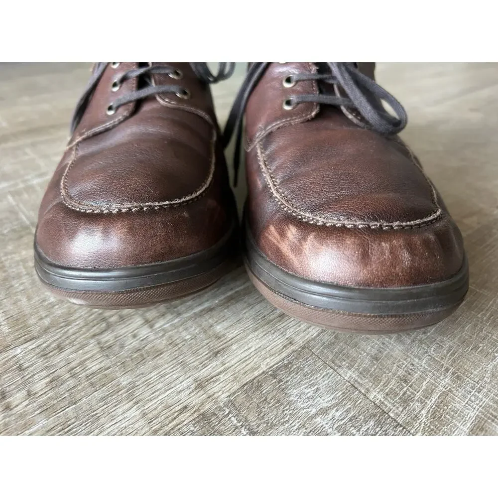 Mephisto Douk Shoes Mens 10 Brown Leather Comfort Walking Waterproof Lace Up